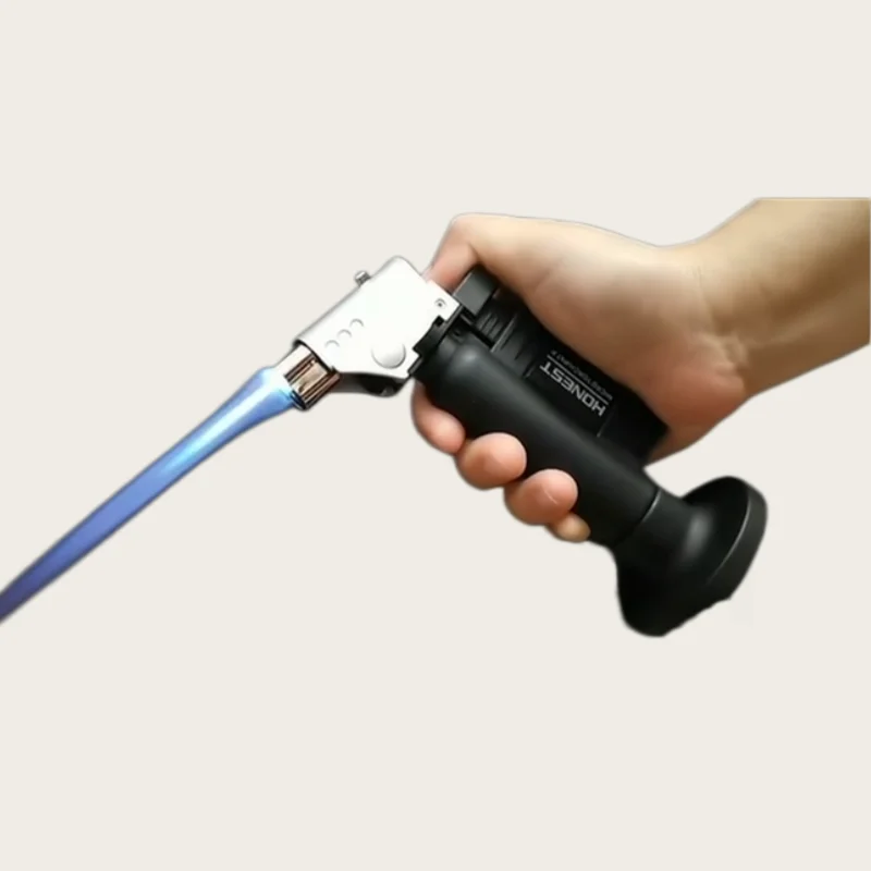 HONEST 2 Types Of Flame Welding Gun Gas Torch Lighter Safety Lock Switch Jet Fire Open Fire Switching BBQ Kitchen Cigar Lighters