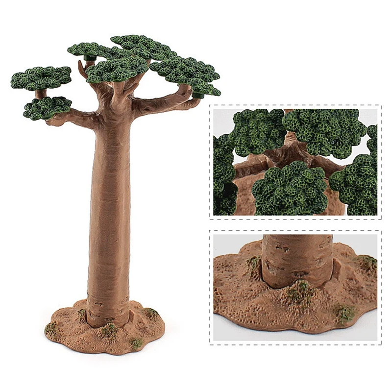 Simulation Green Plant Cactus Tree Baobab Bush Model DIY Scene Props For Kids Cognitive Toys