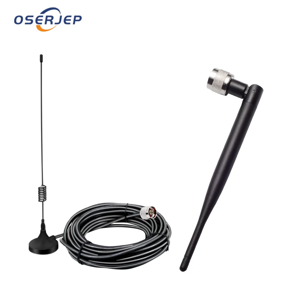 GSM 900 WCDMA 2100 LTE DCS 1800 Antenna Kit Sucker Antenna With 10M Cable Omni Indoor Antenna for 2G 3G 4G Cellular Amplifier