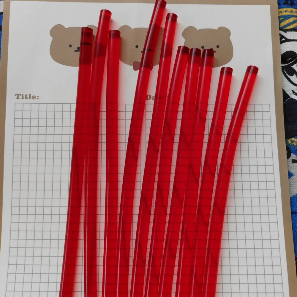 20Pcs/Lot Transparent Blood red Hot melt adhesive rod Elastic force Rubber strip Low viscosity DIY Mermaid Tears