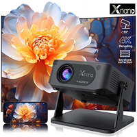 Mini Portable Projector Android11 WiFi6 BT5.0 280 ANSI 720P 1G 8G Built-in App Mirror Smart Support 1080P 4K Video Home Cinema