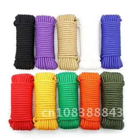 

Nylon Rope 10m 2-6mm Braided Polypropylene Rope Climbing Boat Yacht Sailing Line Pulley Clothesline Survival Parachute Cord