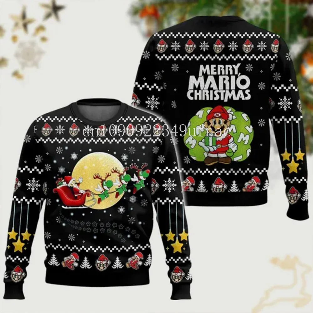 2025Disney  Christmas Sweater Men's Womens 3d Ugly Sweater Mickey Ugly Christmas Sweater Anime Xmas Gifts Sweater