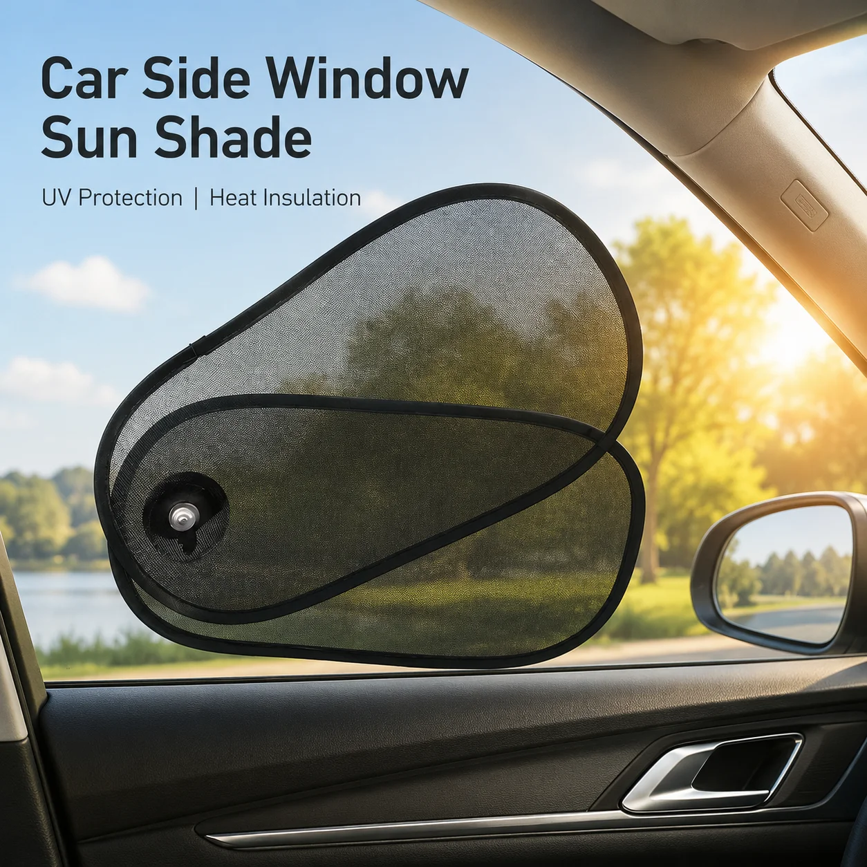 1pc Car Side Shade,Telescopic Design, Heat Insulation Sun Blocker for All Cars,without Blocking Vision,,for Travel/Home/Car Use