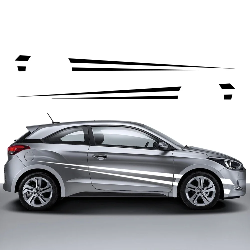 

Car Decal Kit For Hyundai i20 Door Side Skirt Vinyl Decorative Sticker Waterproof Protective Film Auto Exterior Accessories