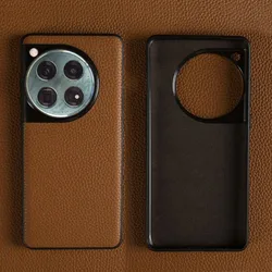 For Oneplus 12 Case Premium Genuine Leather Phone Cases for oneplus 15 11 10Pro 13 Nord 10R Protect Cover Back Coque Fundas