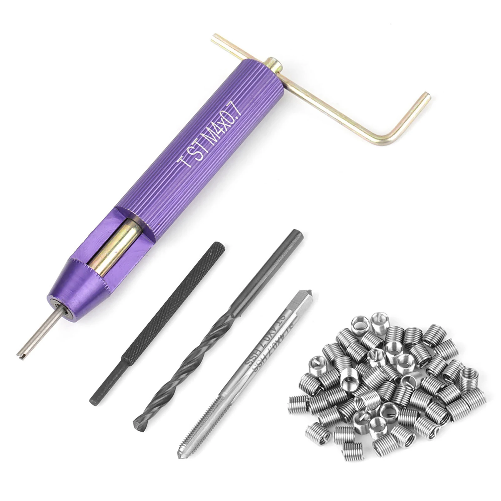 

50 шт. спиральная проволока из нержавеющей стали, винтовые вставки с резьбой M4 x 2D