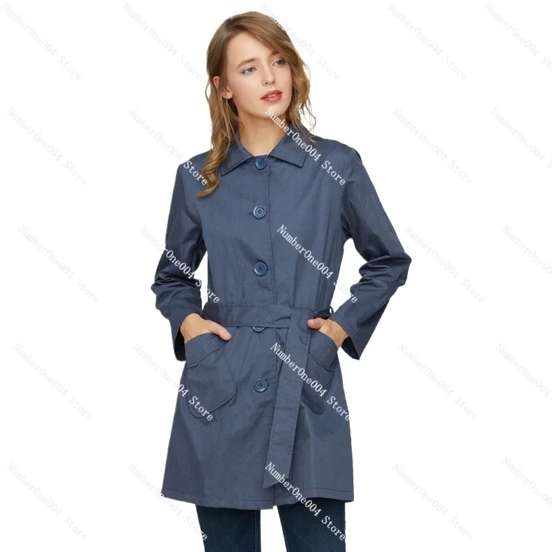 

Women's Radiation-Proof Clothes Coat Radiation-Proof Windbreaker Overalls Unlined Long Gown Mid-Length