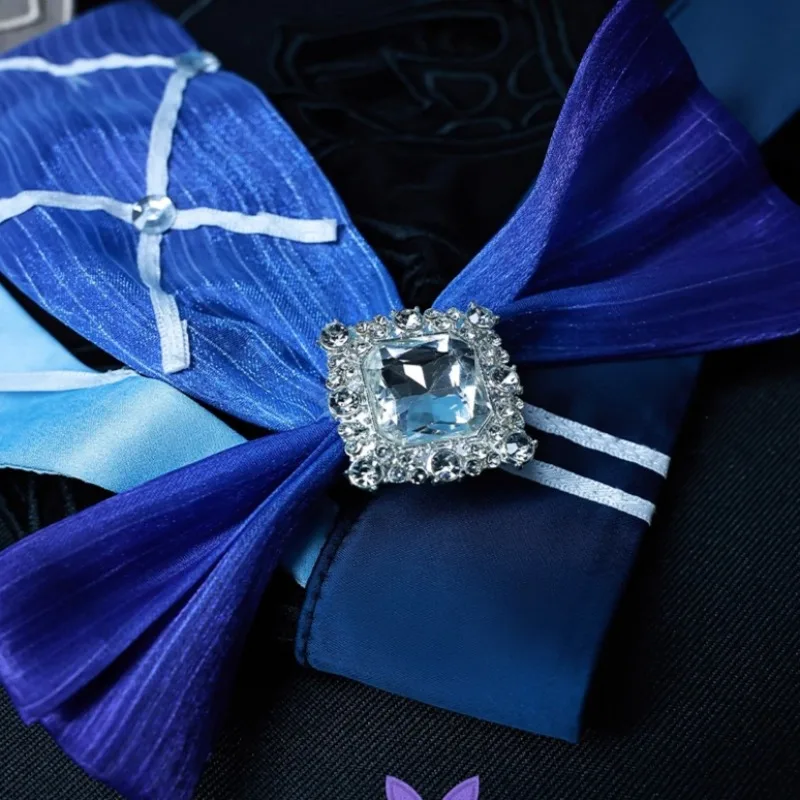 فستان تنكري من Game Genshin Impact Yelan بدلة شعر مستعار للنساء ملابس لعب الأدوار لحفلات الهالوين