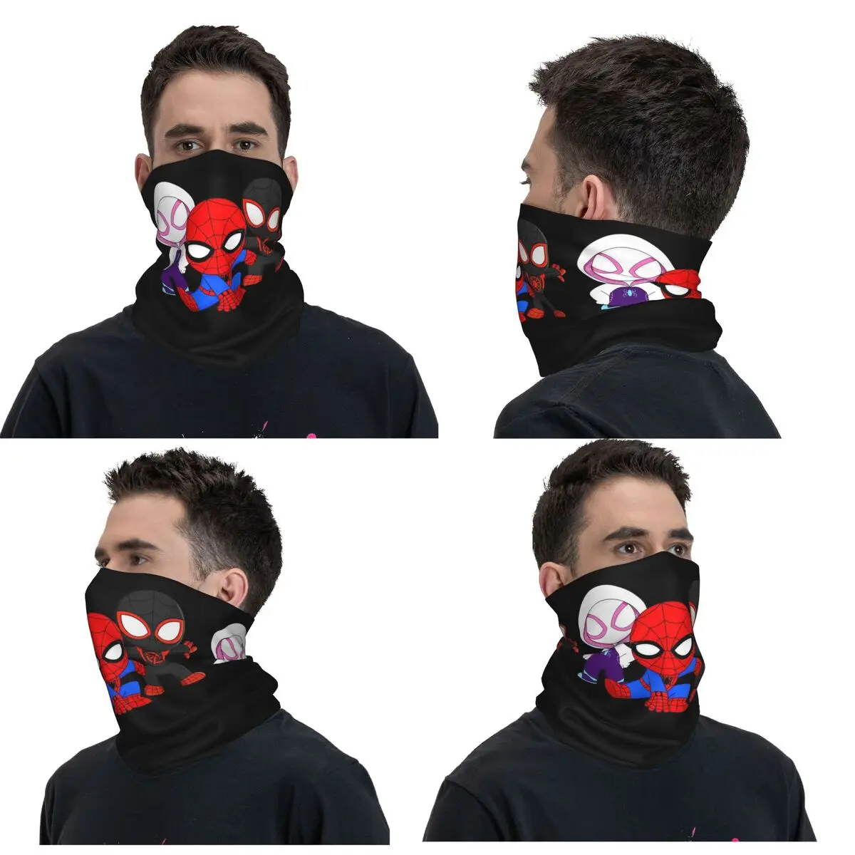 Ghost Spider Bandana Neck Gaiter Printed Wrap Mask Scarf Warm Cycling Scarf Running For Men Women Adult Breathable