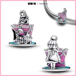 Disney-colgante de plata de ley 925 para mujer, abalorio con forma de sombrero mágico, compatible con pulsera Pandora Original, regalo de joyería artesanal, nuevo, 925