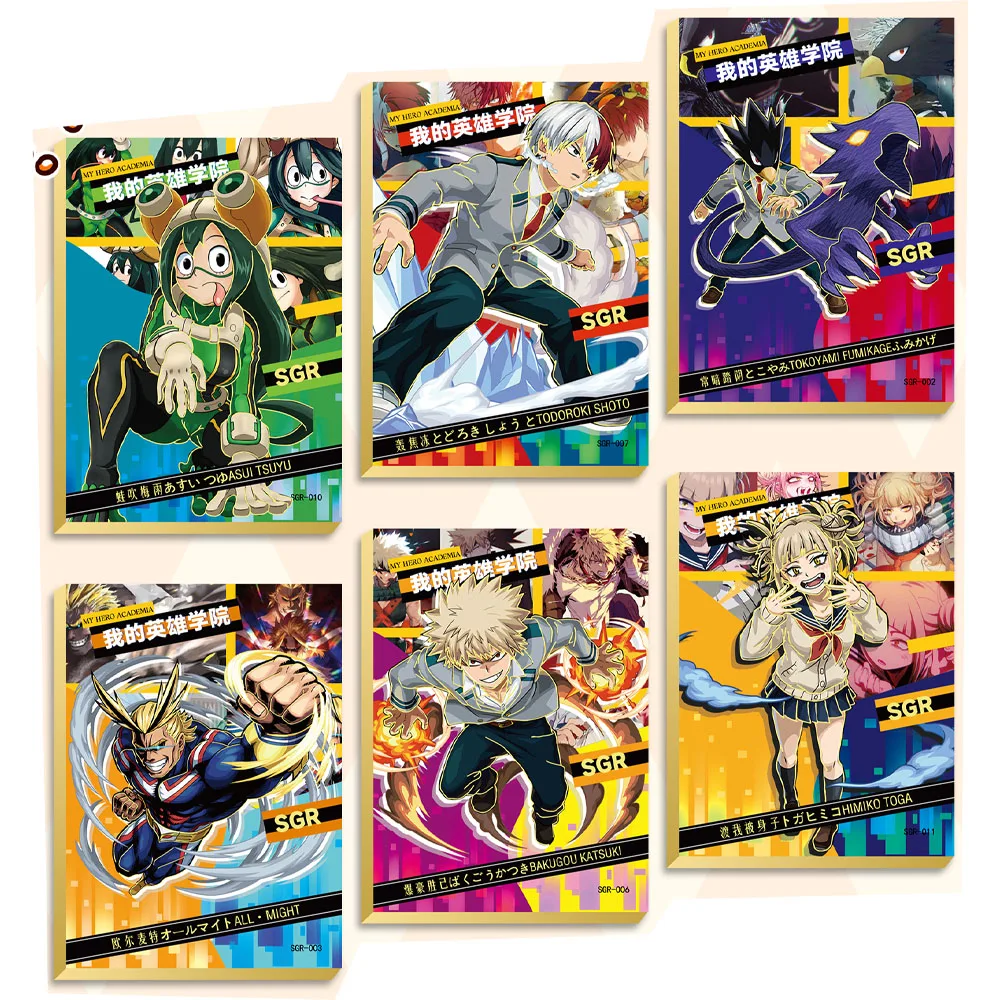 New My Hero Academia Game Cards Bakugou Katsuki Todoroki Shoto Cosplay Hardcover Collection Anime Poker Children Toy Gift