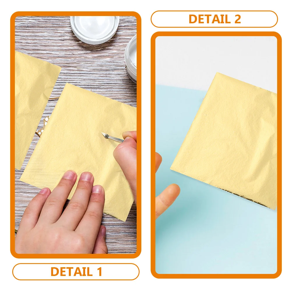 

3pcs Gold Flakes Multi-Function Gilding Craft Imitation Gold Furnishings Foil Sheets For Diy Handcrafts Arts Decorative Foil