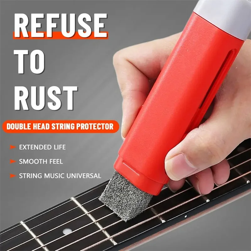 Fast Guitar Strings Cleaner Eraser Rust Remover In Brush String Fret Care For Cleaning Acoustic Eletric Guitar Bass Ukulele