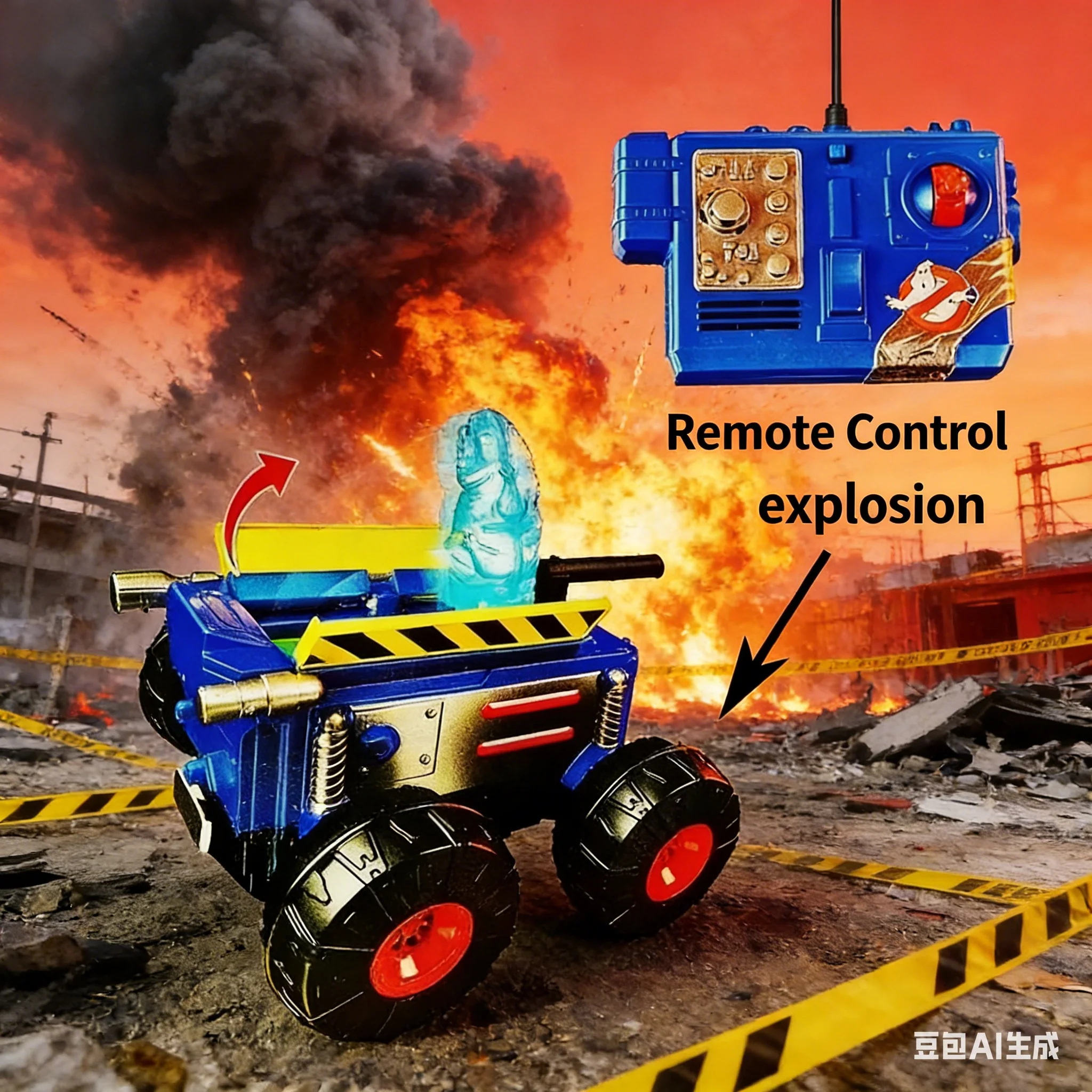 

Inventory 1:18 Ghost Hunting Consumables Super Power Consumables Tank Electric Remote Control Car Model Birthday Festival Gift