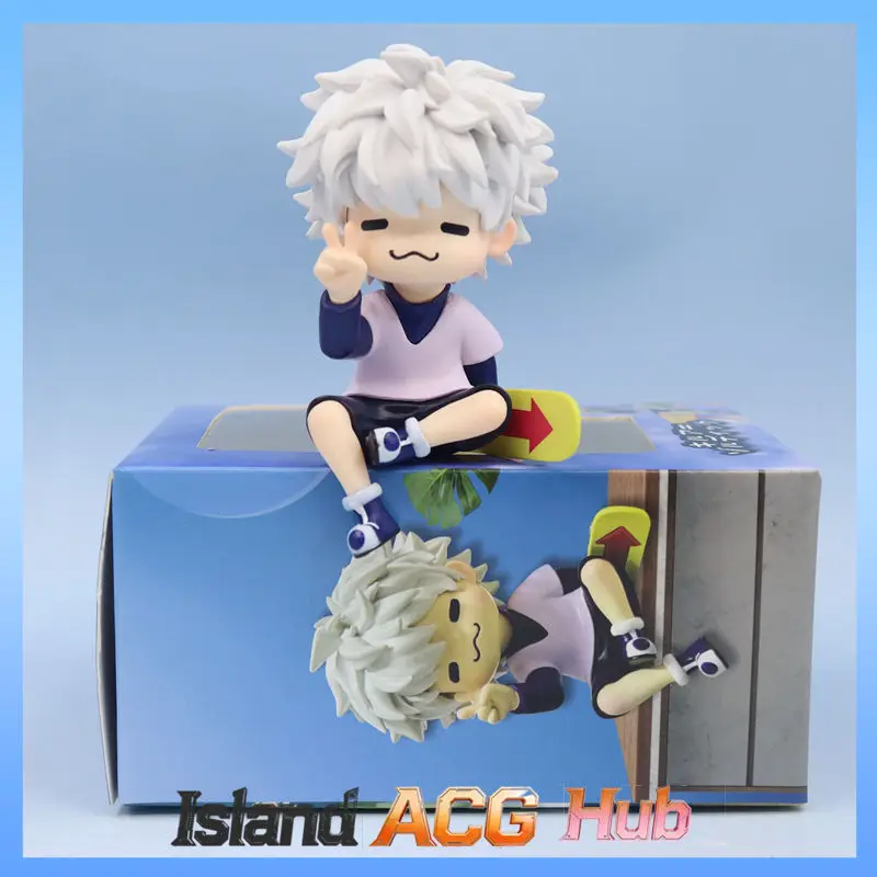 

Cute White Hair Boy Anime Figure Cat Ear Style Peace Gesture Q Version Collectible Model Desktop Ornament Birthday Gift For Fans