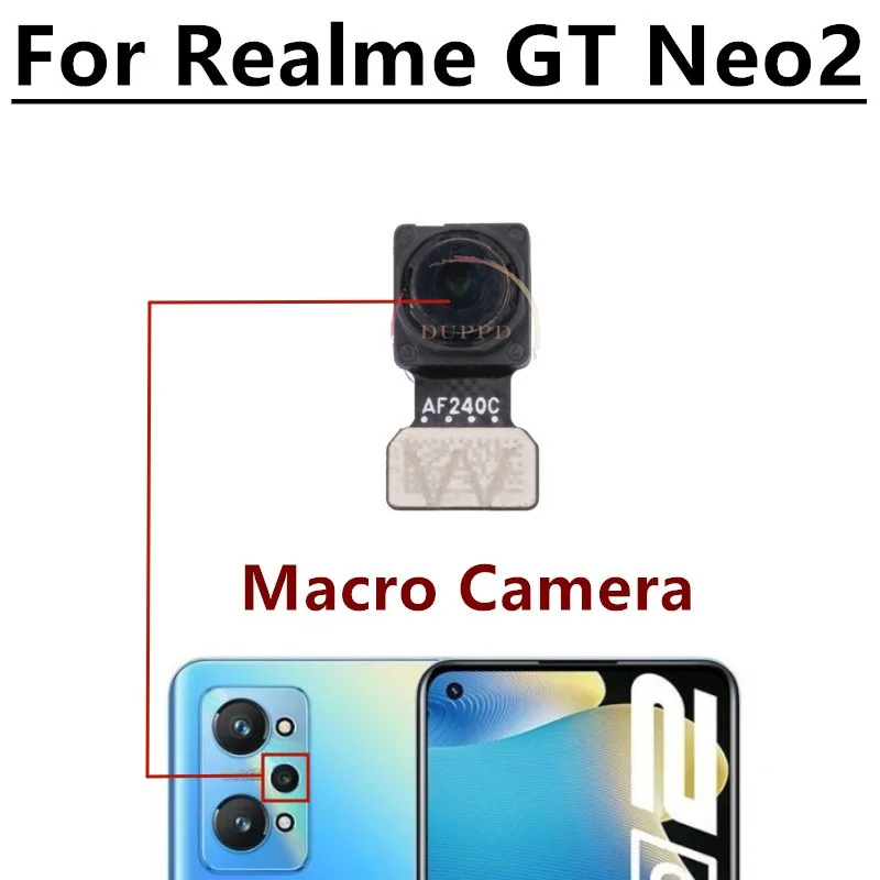 Kamera tylna do Realme GT Neo2 Neo 2 oryginalny Mian z tyłu moduł aparat do Selfie Flex części do naprawy części do kabli