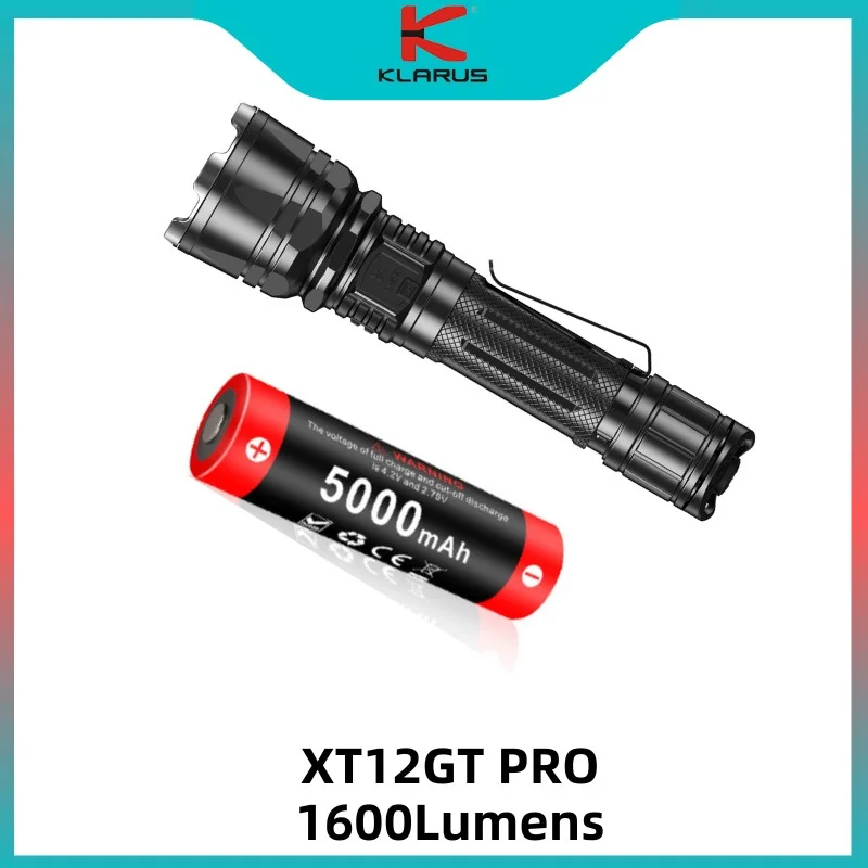 pro lanterna tatica recarregavel 1600lumens hunter troch lanterna 21700 5000mah bateria klarus xt12gt 01