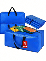 1/2/4Pcs Multifunctional Large-Capacity Pe Material Tote Bag with Shoulder Strap, Christmas Tree Leaf Wood Block Storage Bag, Moving Bag, Storage Tote Bag, Extra-Large Storage Bag for Moving Supplies, Moving Bag, Wear-Resistant and Tear-Resistant, Dormitory Essentials, Bedroom Closet, Compatible with Ikea Frakta Shopping Cart, Zippered Packaging Bag, Storage for Winter Clothes