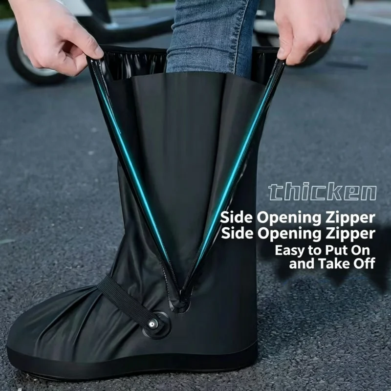 40 CM High Tube Waterproof Rain Boot Shoes Pant Cover Cycling Hiking Non-Slip Overshoes Reusable Rain Wet Snow Pants Protectors