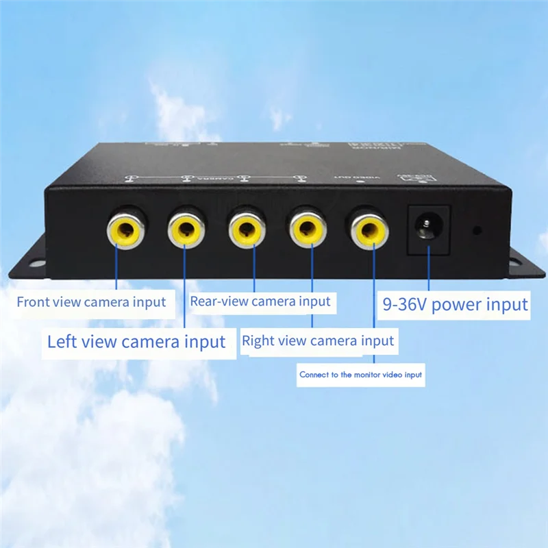 

Car 4-Channel Driving Recorder Switcher Control Car Cameras Control Switch For 360° Panoramic Image