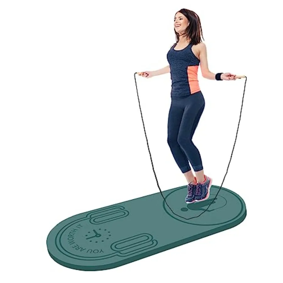 

8/20/30mm Jump Rope Mat Fitness Exercise Mat Durable Non-Slip Workout Mats with Jump Rope and Carrying Bag for Home Gym Floorin