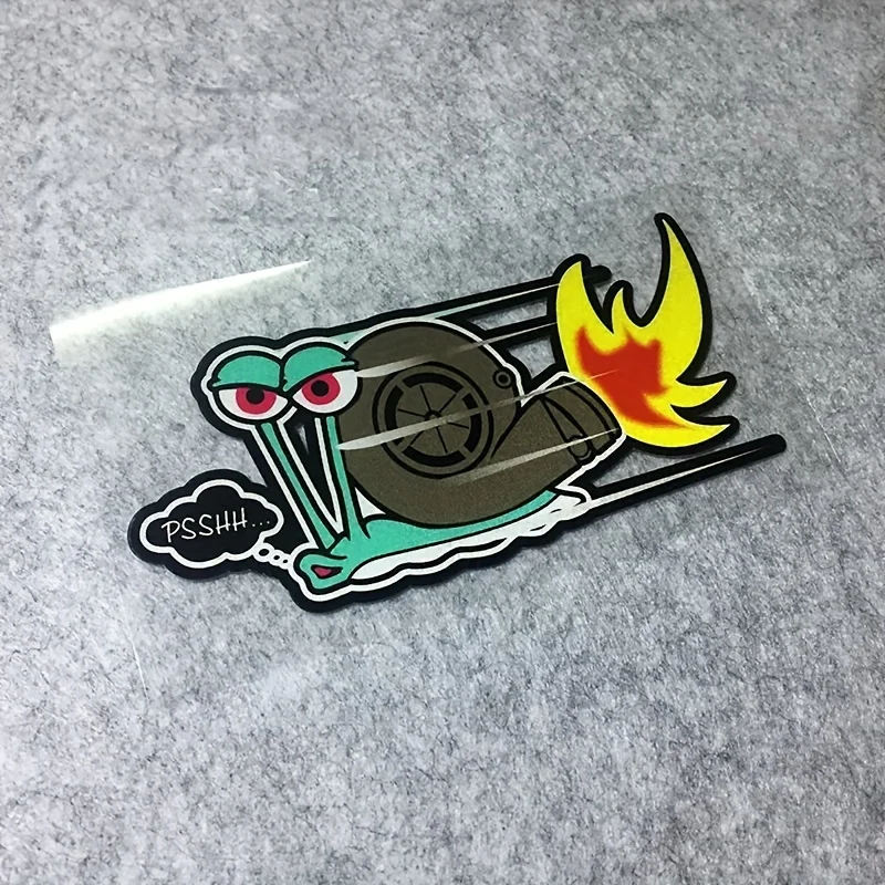 

1pc Classic Design Funny Snail Turbo Stickers Vinyl Motorcross Car Decal Racing Stickers Decorated For Car Sticker