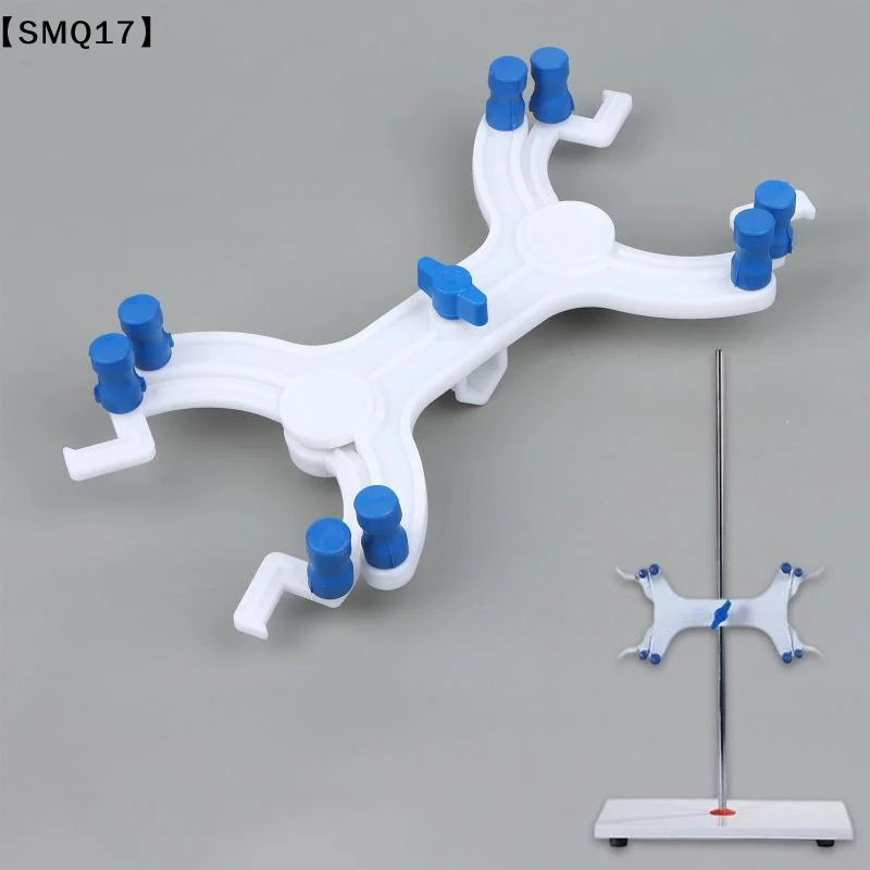Double Burette Clamp Spring Loaded Plastic Buret Clip With Silicon Grips For Lab Titration Holder Burette Clamp【SMQ】