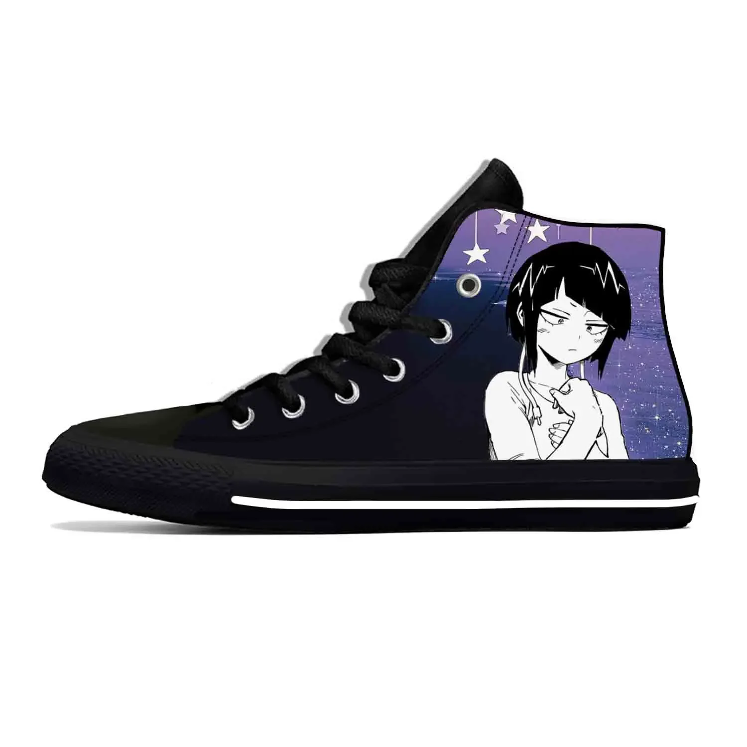 

Anime Cartoon Manga My Hero Academia Jiro Kyoka Casual Cloth Shoes High Top Lightweight Breathable 3D Print Men Women Sneakers