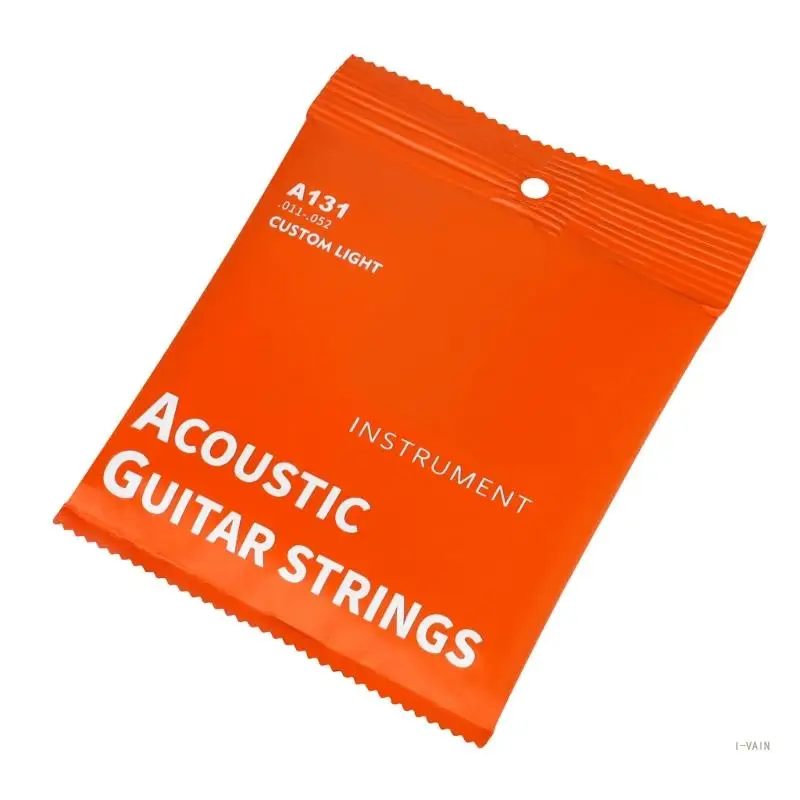 M5TC 6Pcs 6-string Acoustic Guitar Strings for Beginners Performers 11-52 Enduring