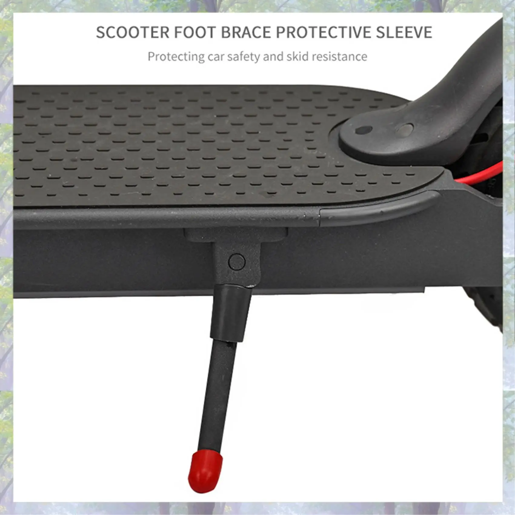 4-delige voetsteunhoes siliconen hoes voor Ninebot Es2 Es4 Millet Xiaomi M365 / M365 Pro elektrische scooter, rood