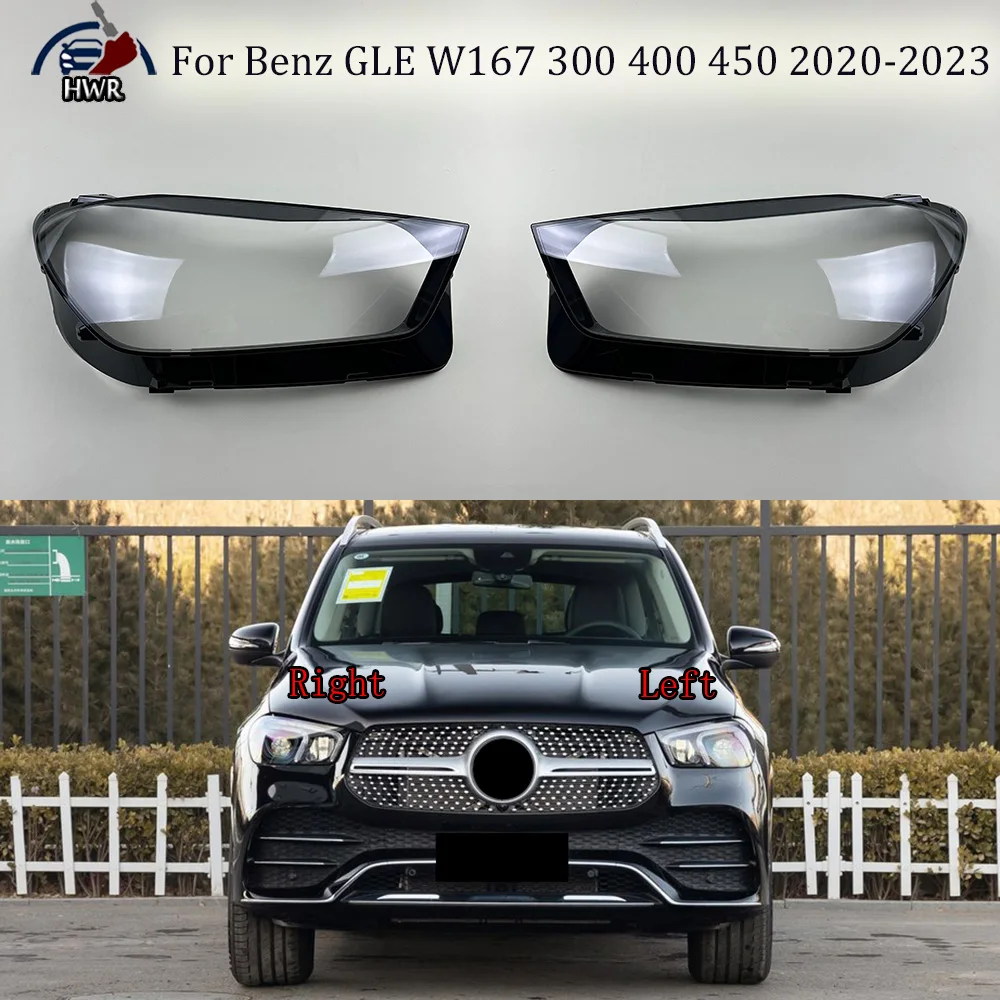 

Headlamp Cover Lens Transparent Lampshade Headlight Shell Plexiglass For Benz GLE W167 GLE300 GLE400 GLE450 2020 2021 2022 2023