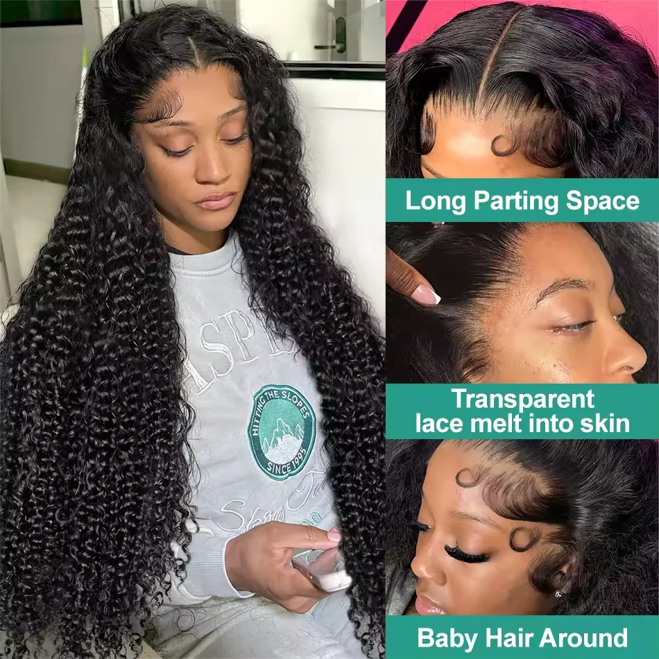IRoshion Curly 220% 30 42 Inch HD 13x6 Lace Front Human Hair Wigs Loose Deep Wave 13x4 Lace Frontal Wig 5x5 Glueless Closure Wig