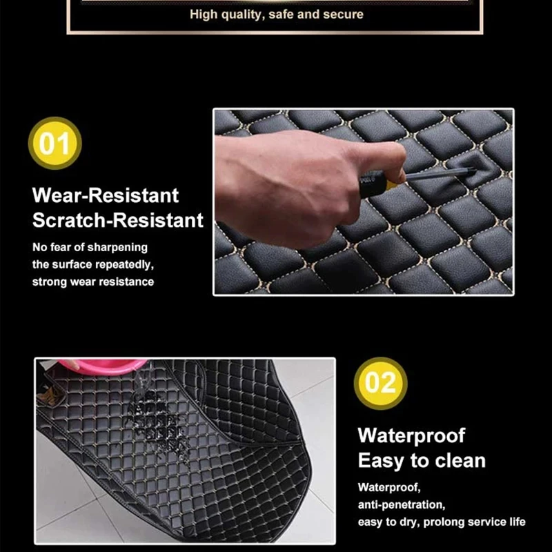 Car Floor Mats For Nissan Leaf ZE1 2018~2022 Luxury Leather Mat Durable Pad Carpets Interior Parts Rugs Set Car Accessories 2019