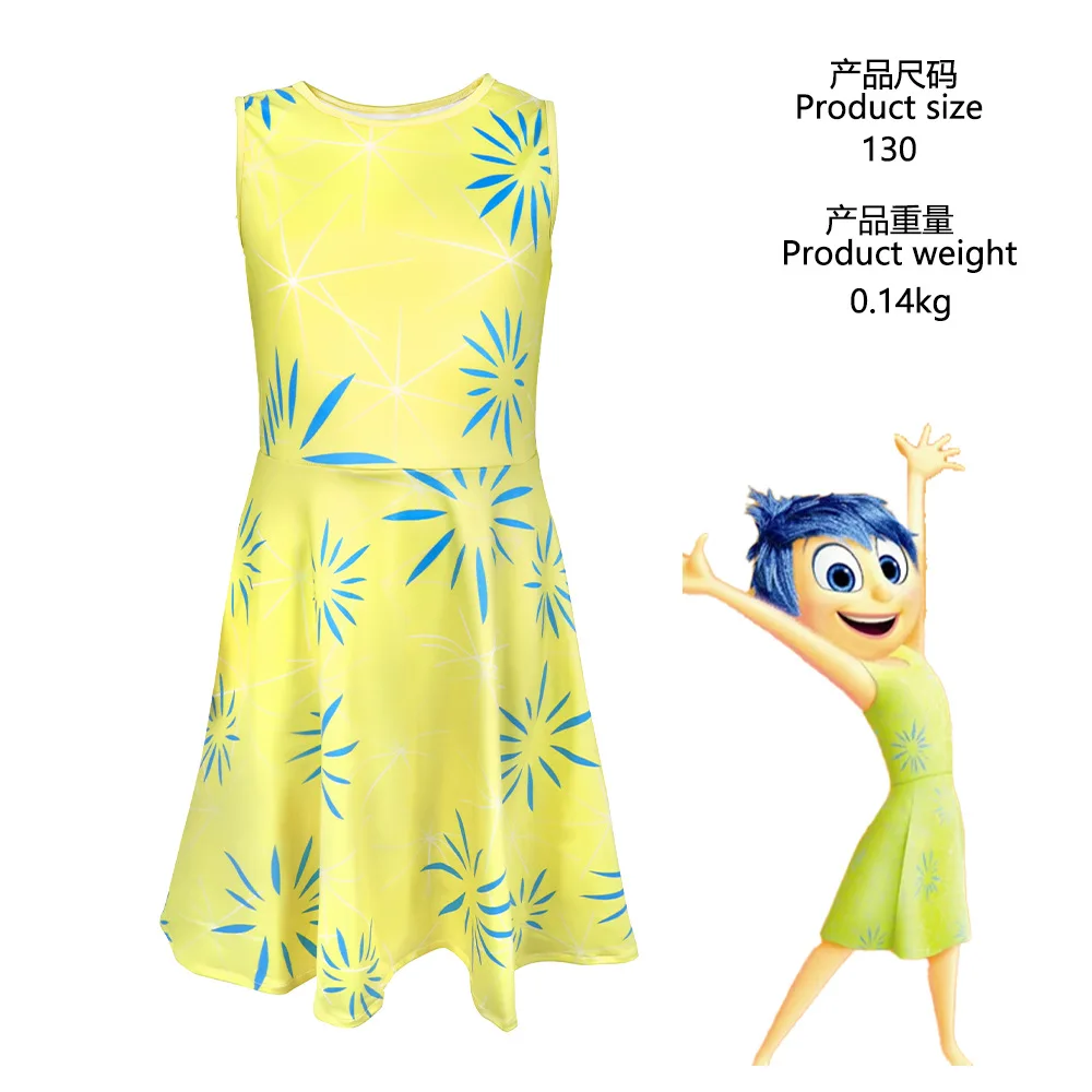 movie Inside character Joy Out 2 Cosplay digust dress Costume Carnival Party halloween TV role play anger