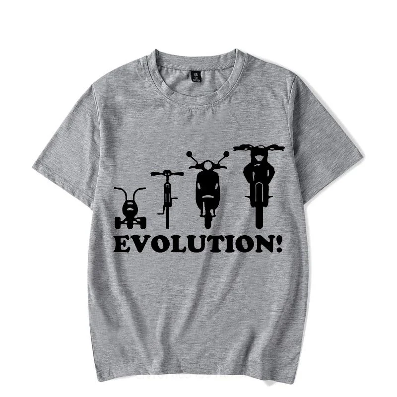 Novelty Youth T Shirt for Men Evolution of A Tricycle Bicycle Moped Motorbike Short Sleeve Black Shirts Luminous T-shirts Homme