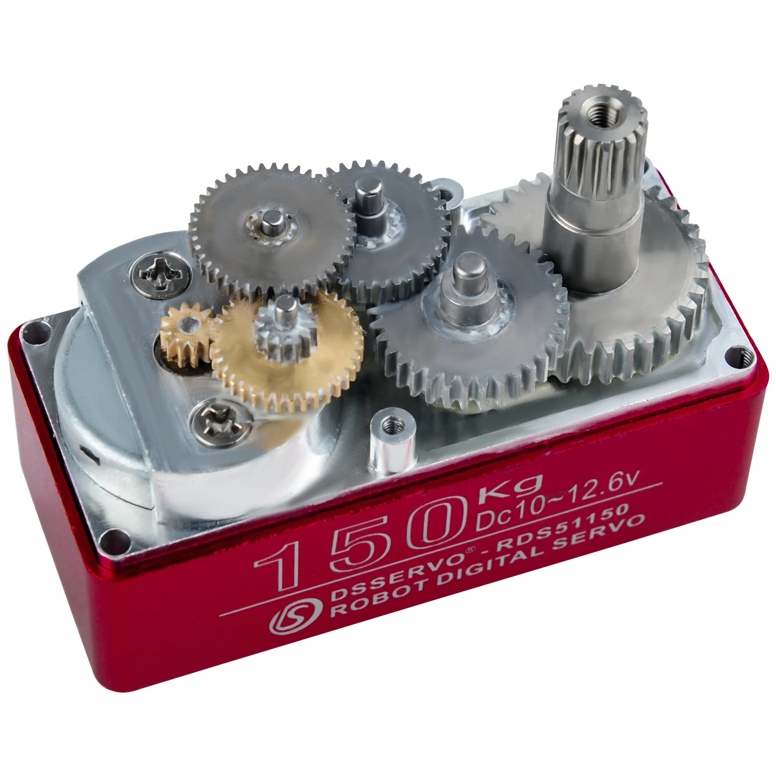 Dsservo 150KG 12V RDS51150 이중축 디지털 금속 로봇 서보 (U형 마운팅 브래킷 포함) IP66 방수 180/270도