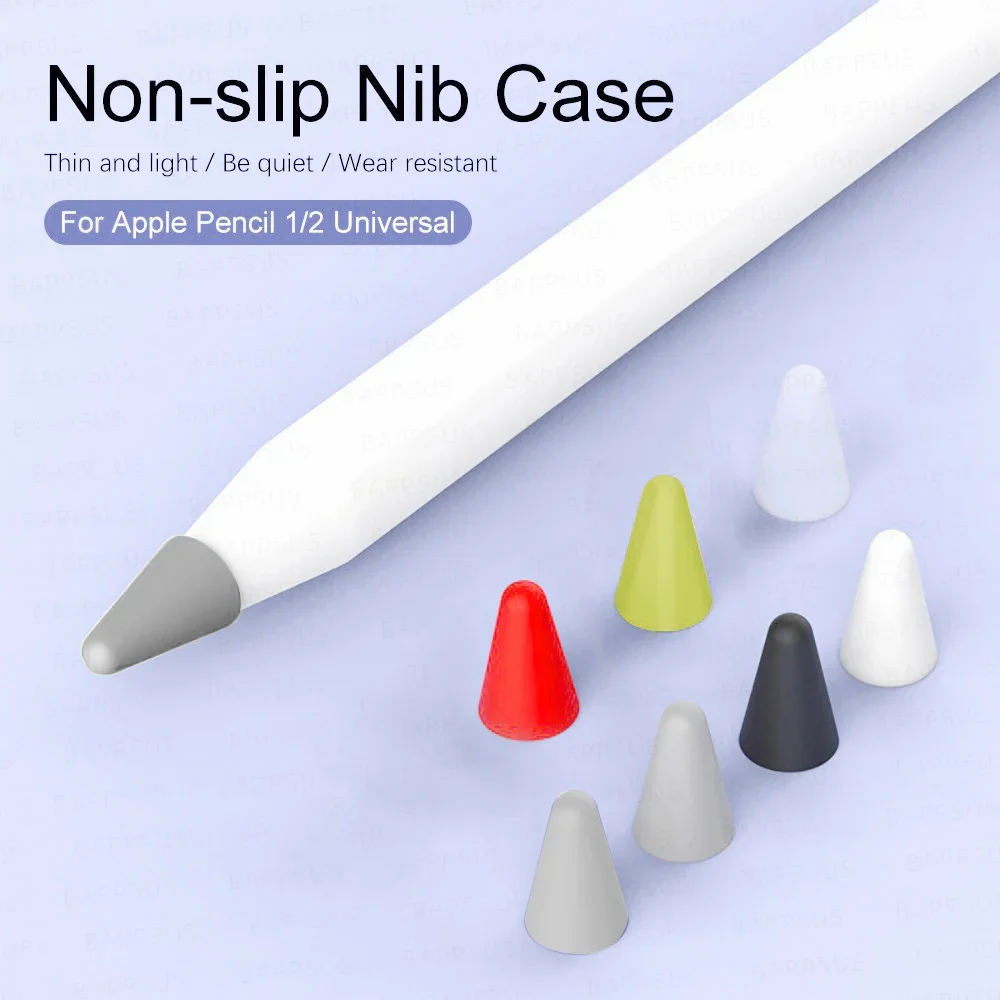 For Apple Pencil Tip Silicone Protective Cover Case For Apple Pencil 1st 2nd Gen Nib Protector Covers Soft Stylus Pen Tip Cap