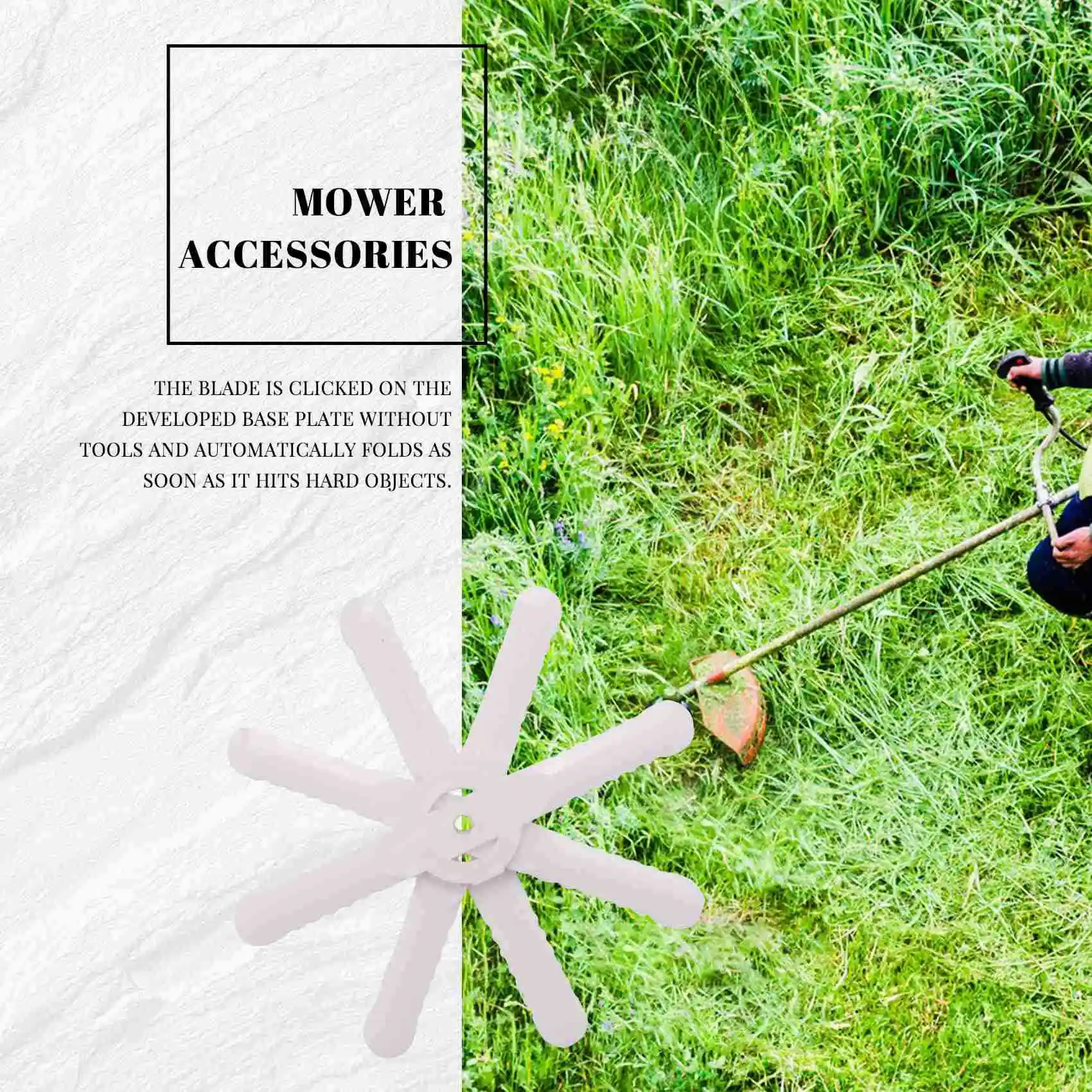 

AB47-20Pcs Plastic Grass Trimmer Blades Lawn Mower Trimmer Accessories Lawn Mower Blade Cordless Trimmer Garden Tool
