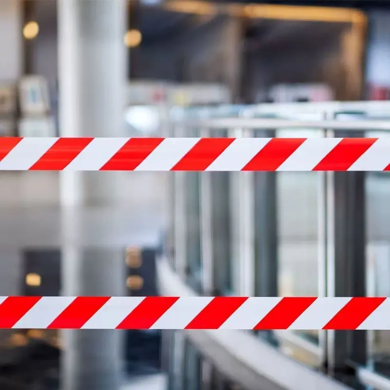 Reflective Traffic Safety Red White Barricade Stickers Safety Tape Hazard Warning Tape Security Protection Safety Warning Tape