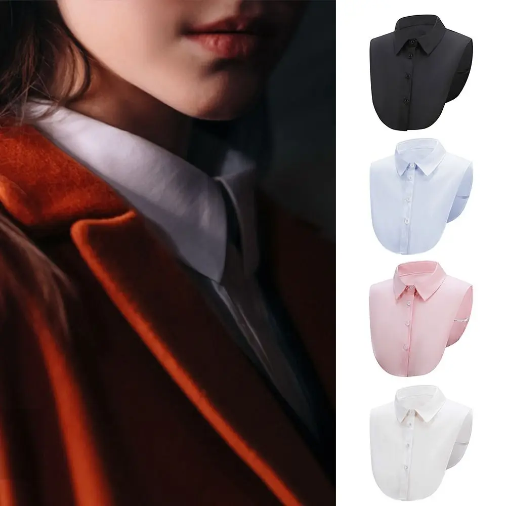 Multi-functional Fake Collar Solid Cotton Shirt Lapel Blouse Top Clothes Shirt Accessories Fake Shirt Collar for Men Women