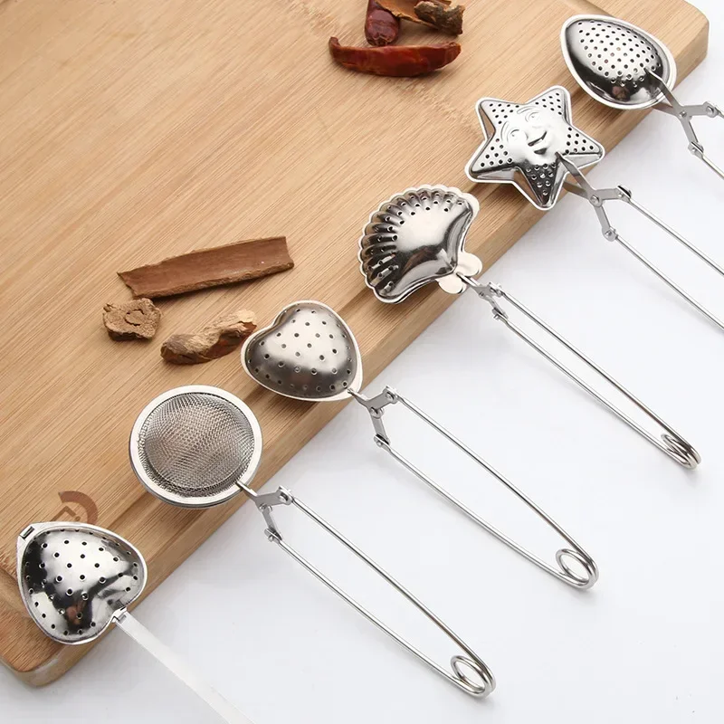 Reusable Infuser Basket Fine Mesh Stainless Steel Tea Strainer Filters For Loose Leaf Drinkware Accessories Tools