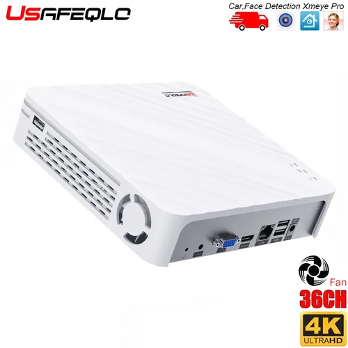 H.265 8MP NVR con soporte facial humano aplicación Xmeye Pro monitoreo móvil 36CH 32CH 16CH 10CH 4K H.265 NVR HD 3840*2160 salida