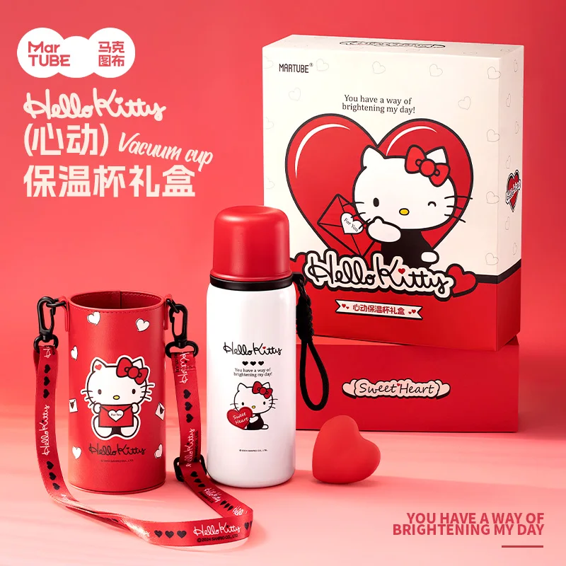 

Мультяшная кружка Hellokitty, 500 мл, милая чашка для воды большой емкости, осенью и зимой, уличный ремень для переноски, подарок на день рождения для девочек