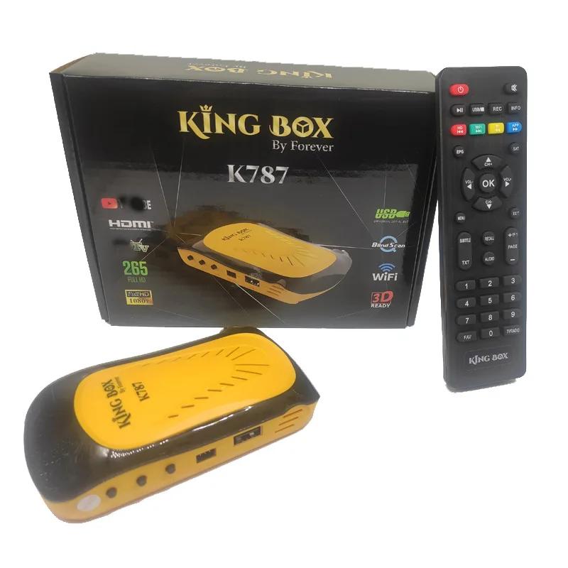 2024 King Box K787 Forever Satellite TV Receiver Tuner DVB-S2 STB Support Forever IKS Apollo 5 Decoder for Africa Tanzania