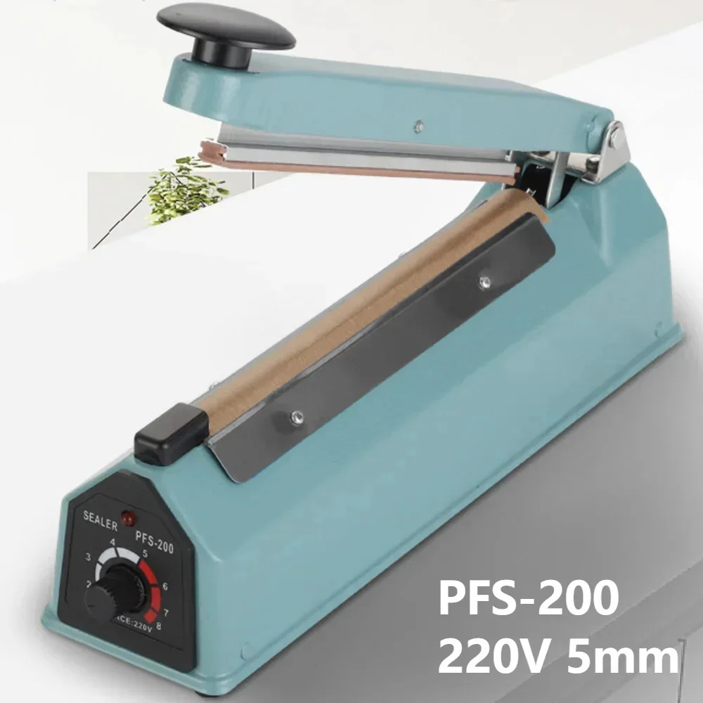 220V 5mm PFS-200 Iron Shell Manual Sealing Machine Small Sealing Machine 8-speed Adjustment Sealing Machine