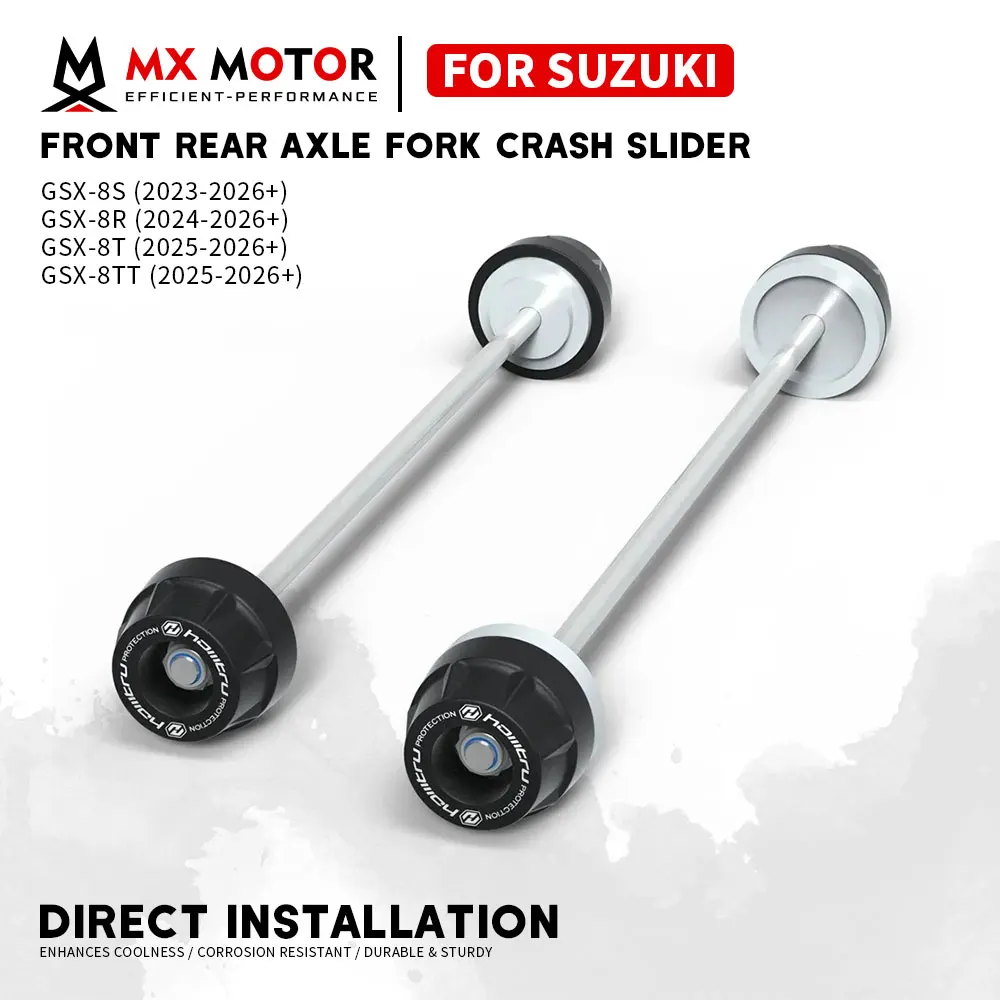 

GSX8S GSX8R Motorcycle Front Rear Axle Fork Crash Slider For SUZUKI GSX-8S GSX-8R 8T 2023-2026 Rocker Arm Anti-collision Slider
