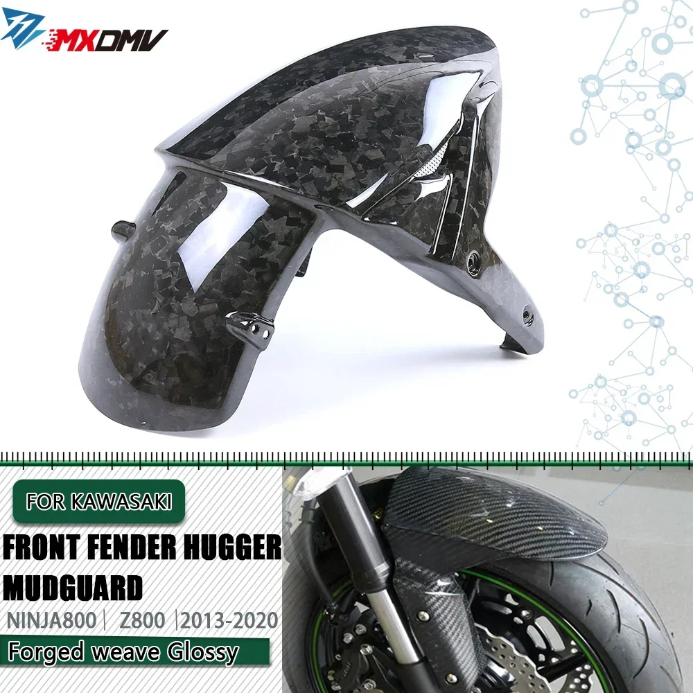 Motorcycle Carbon Fiber Front Fender Mudguard For KAWASAKI Ninja H2 SX H2R Z800 Z1000 ZX10R ZX6R Modified Accessories Fairing