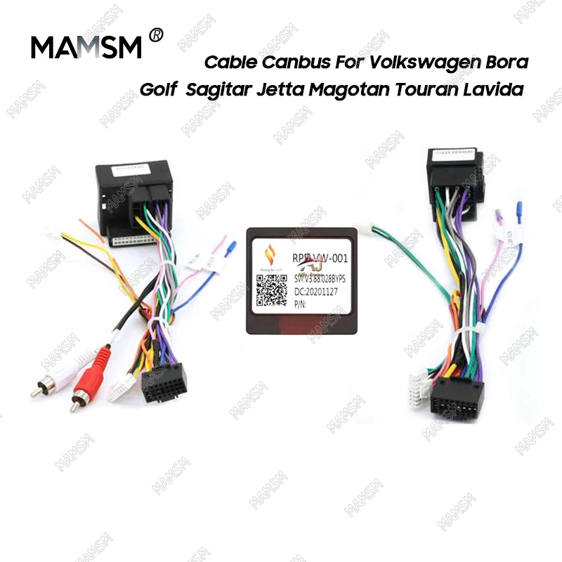 MAMSM Car Wiring Harness Adapter Canbus Box Decoder For Volkswagen Bora Golf Sagitar Jetta Magotan Touran Lavida Polo RP5-VW-001