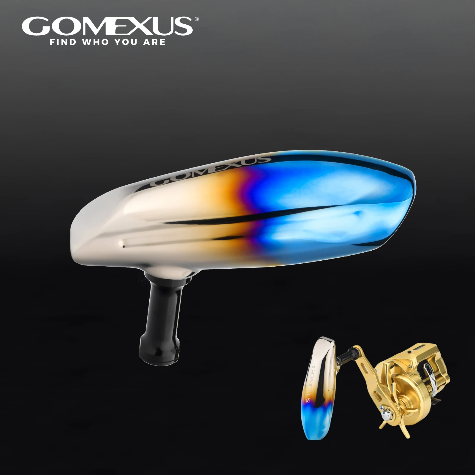 Gomexus Titanium Reel Power Knob 105mm for Shimano Type B Calcultta Conquest 19 22 Ocea Conquest Twin Power Stella SW 13 Talica